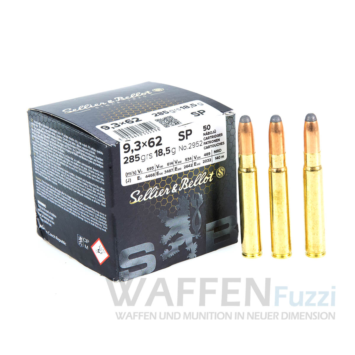 S-B-9-3x62-SP-Teilmantel-285grs-50-Schuss S&B 9,3x62 SP Teilmantel 285grs 50 Schuss