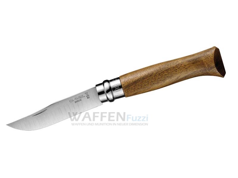 Opinel-Messer-Walnuss Opinel Nr. 8 Walnuß rostfreie Klinge
