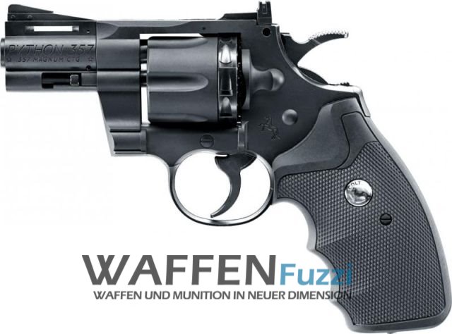 Colt Python 2,5 Zoll CO2 Revolver 4,5 mm BB u. Diabolo, brüniert