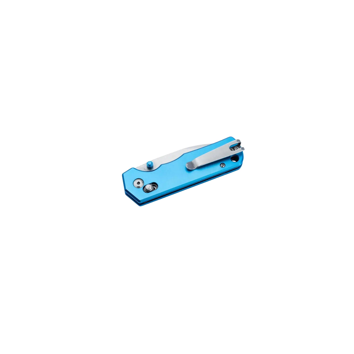 Blaues Taschenmesser mit silbernem Clip