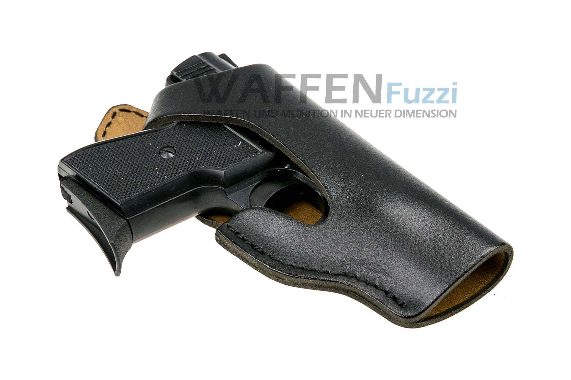 GSCHA_Lederholster_GSCHA-2054 Schnellziehholster mit Gürtelclip für kleine Pistolen