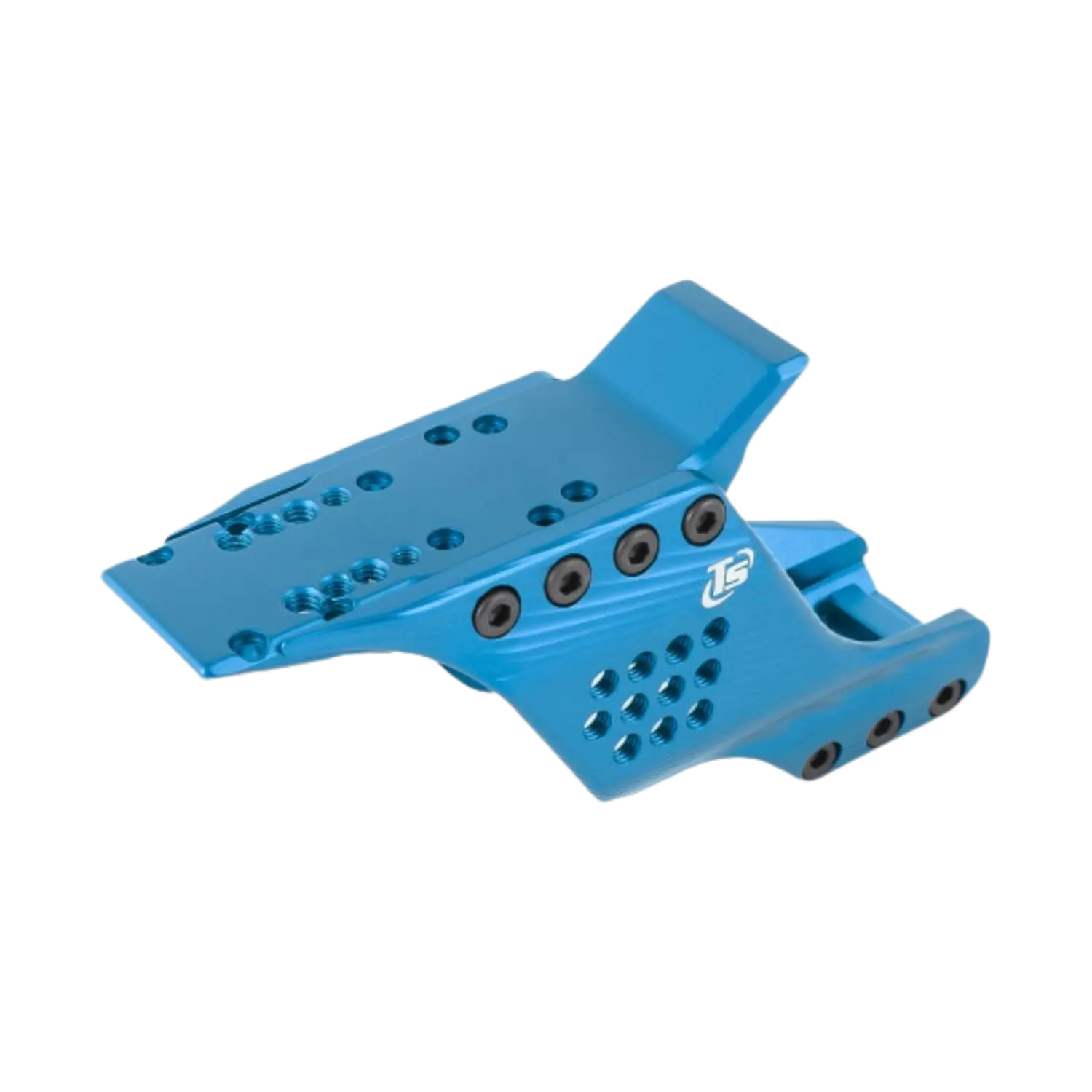 Blaue Toni System Multi Red Dot Montage aus Metall mit mehreren Schraubenlöchern und eingraviertem TS-Logo, passend für Beretta 92X Performance.