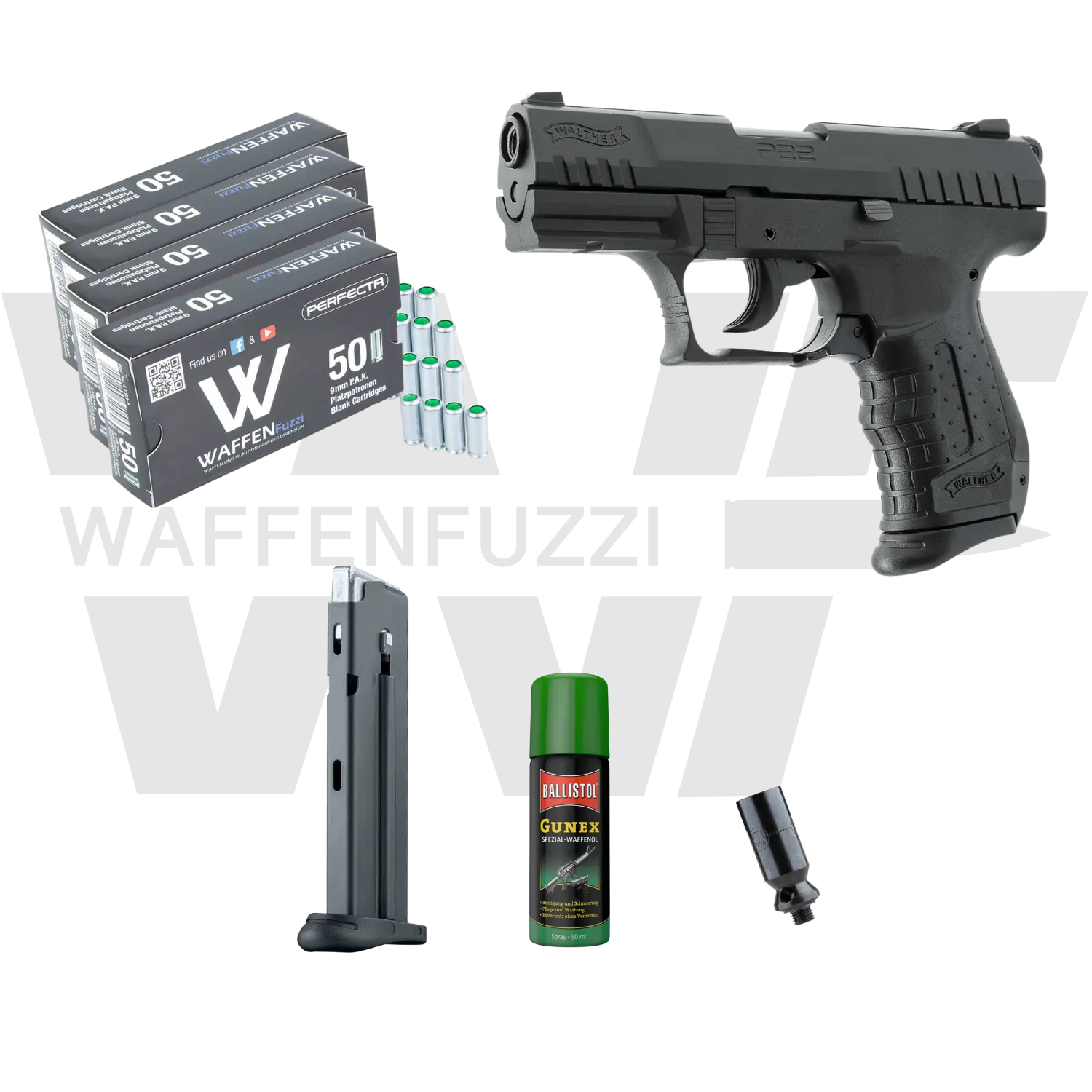 Walther P22 Ready "M" Schreckschuss Set Kaliber 9mm PAK