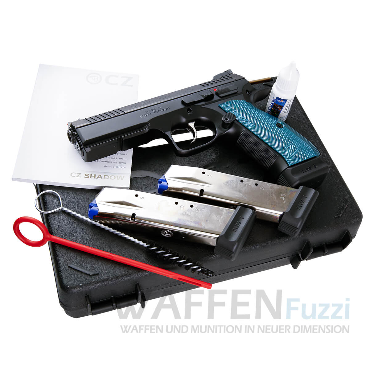 _51A8817-1-Kopie CZ 75 SP-01 Shadow II Kaliber 9mm Luger Blau mit Zubehör
