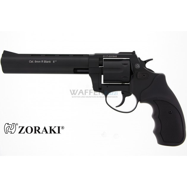 Zoraki R1 Revolver 6 Zoll Lauflänge Kaliber 9mm mit Platzpatronen und Stahltrommel