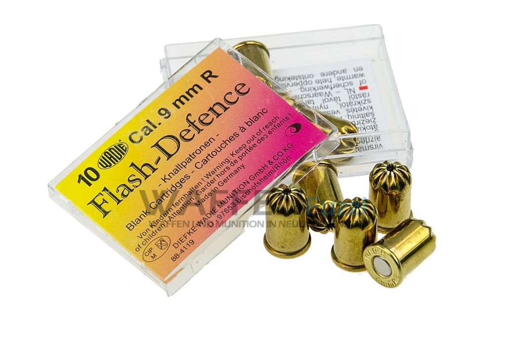 Flash-Defense-10-Schuss-f-r-Schreckschussrevolver Wadie Flash Defence Knall und Kugelblitz Munition für Schreckschussrevolver