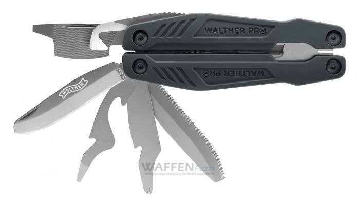 Walther-ToolTacPRO-M-ausgeklappt-Multitool Walther Pro ToolTac S mit 11 verschiedene Funktionen Profiwerkzeug