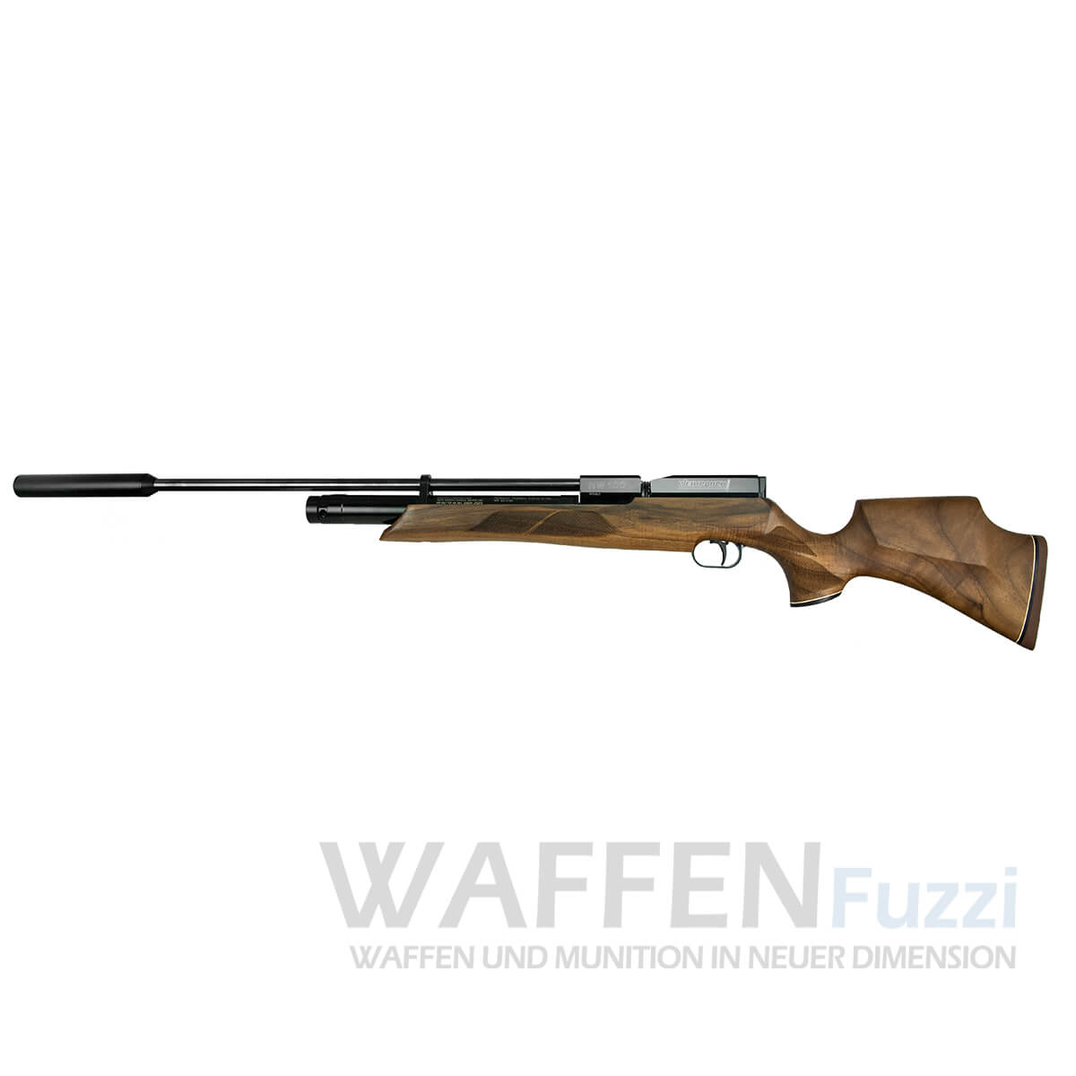 PP2_0034-copyBnhuBhTGvHBXa Weihrauch HW 100S Pressluftgewehr im Kaliber 4,5 mm / 5,5mm Langer Lauf + Schalldämpfer