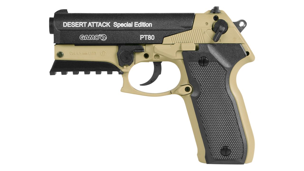 Gamo PT80 Desert Attack CO2 Pistole 4,5 mm Diabolo Gamo PT80 Desert Attack CO2 Pistole 4,5 mm Diabolo