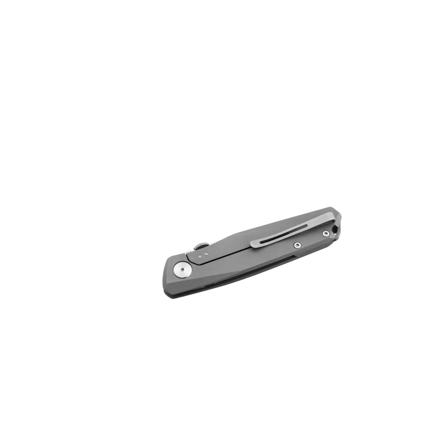 geschlossenes Titan-Taschenmesser mit Clip und Schrauben