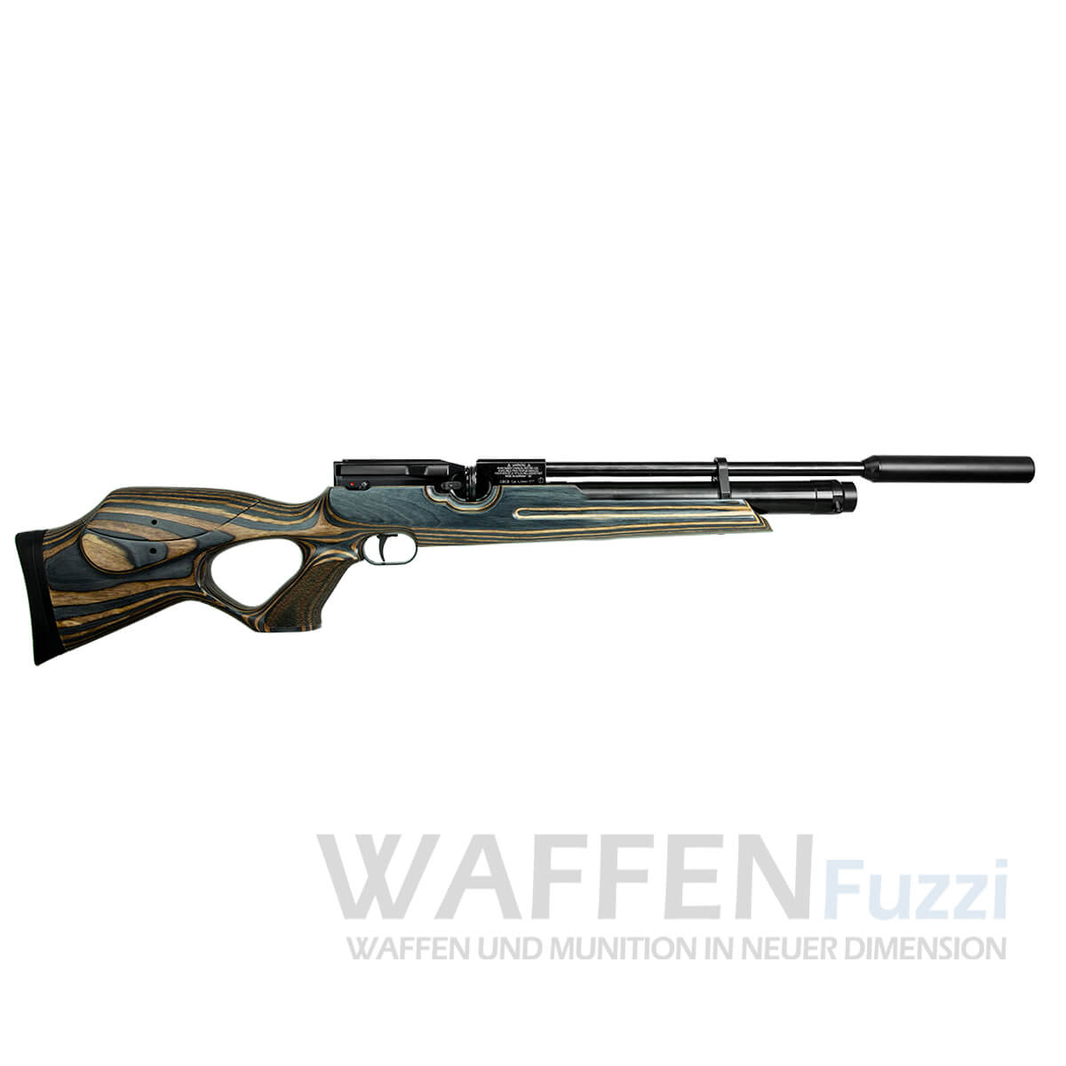 PP2_0019-copy Weihrauch Pressluftwaffe HW100 T Schichtholz + Schalldämpfer