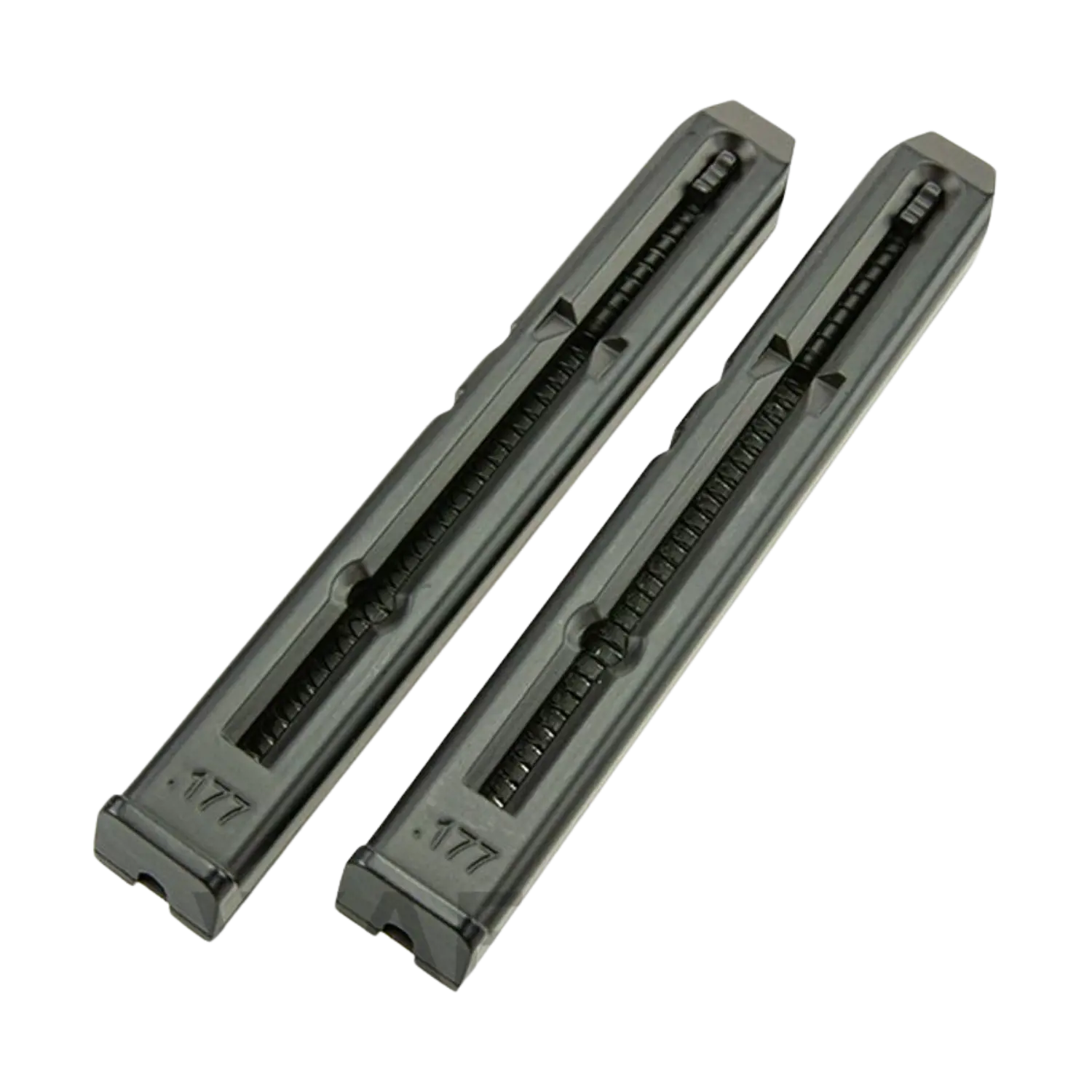 19 Schuss Magazin in schwarz mit sichtbarer Feder für Stahl BB