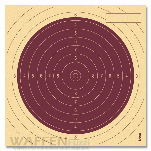 2030-NR-50-Meter-KK-Scheibe 50 Meter Kleinkaliberscheibe rot nummernfortlaufend 13,5x13,5 cm 100 STK