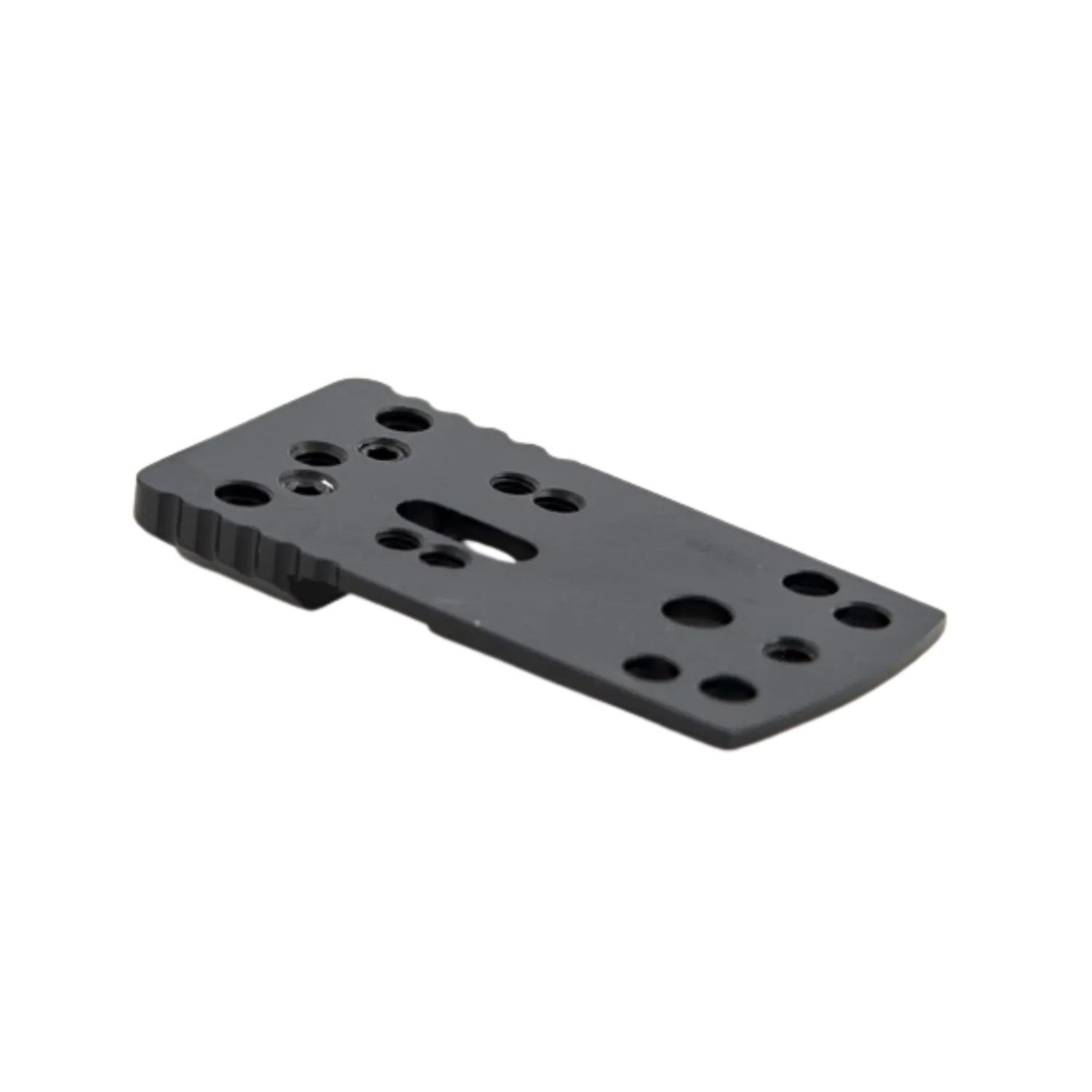 Toni System Beretta 92X Performance Dovetail Base Plate für Red Dots I Auswahl Typ Schwarze Montageplatte mit mehreren Bohrungen und geriffeltem Rand, flach und rechteckig, für Beretta 92X Performance Red dot.