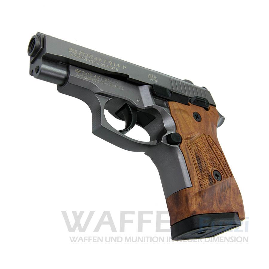 Zoraki 914 Schreckschusswaffe 9mm, Titan/Holzoptikgriffschalen