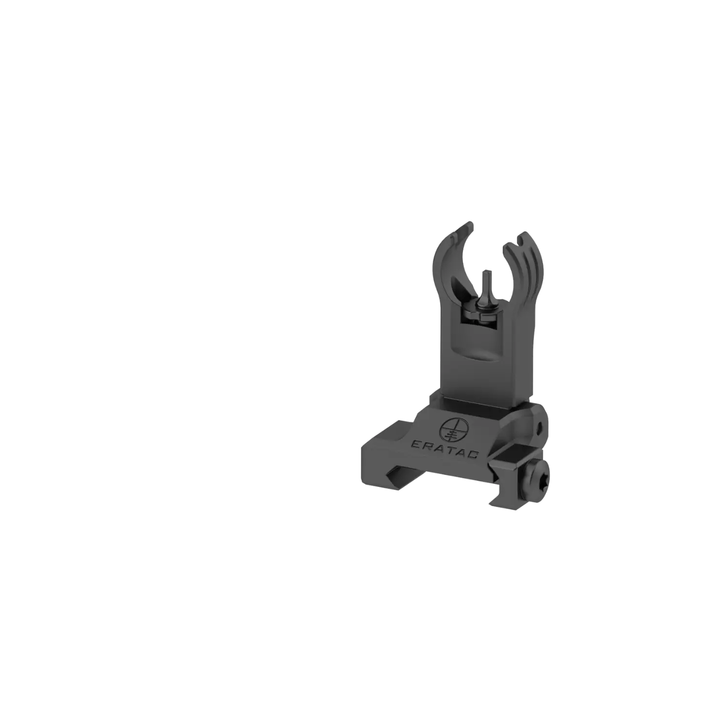 ERATAC Notvisierung komplett für HK-Style Korn 1,8 mm Schwarzes ERATAC-Notvisier für HK-Style mit Klappmechanismus und Montageschraube, rechteckige Basis mit Logo.