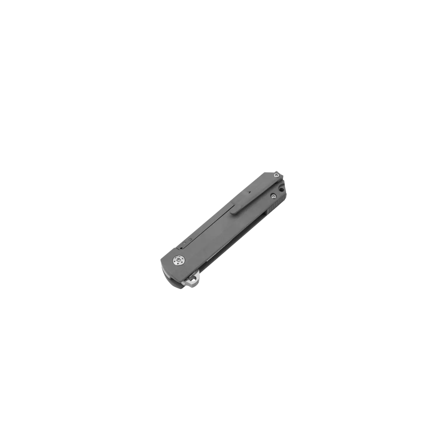 Titanmesser Klappmesser geschlossen mit Clip und Schrauben, schlichtes Design