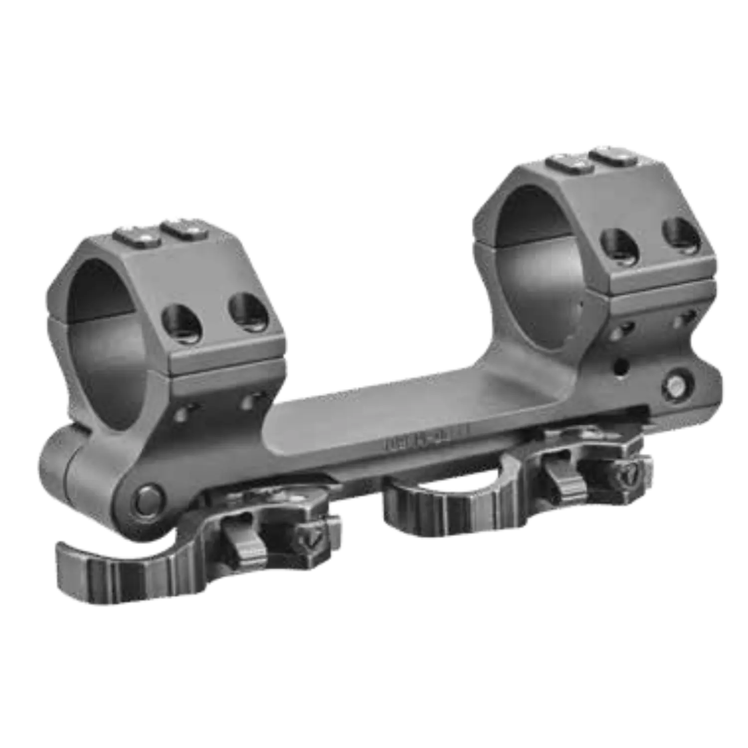 ERATAC Gen II Blockmontage mit zwei Ringen, Schnellspannhebeln und Einstellmöglichkeit von 0-20 mrad/MIL.