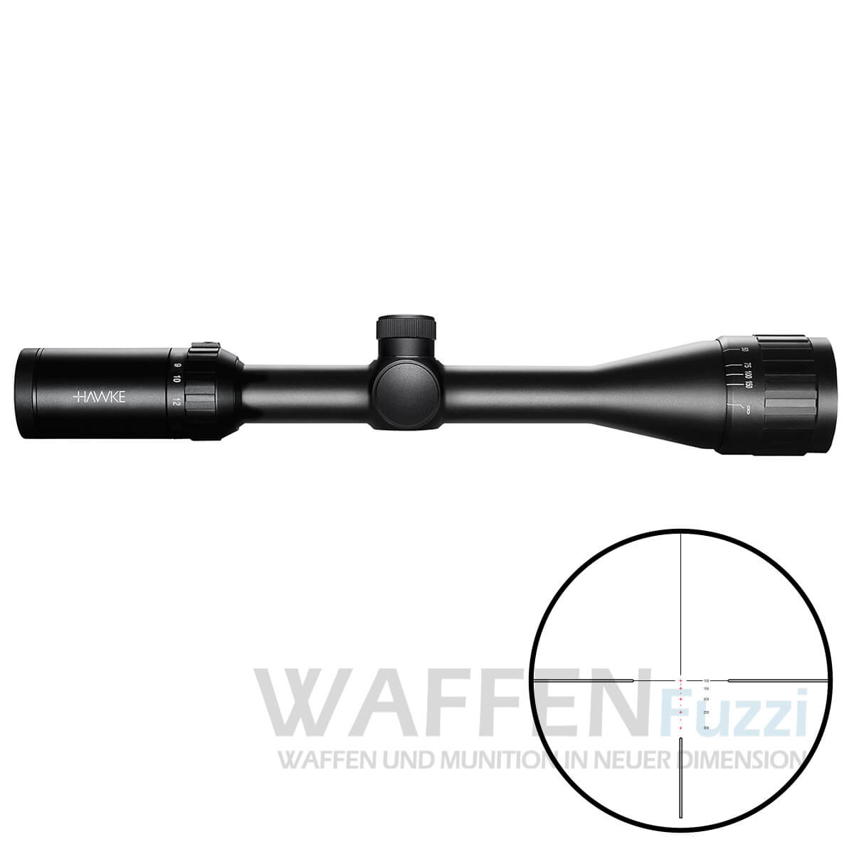 14242-4-12x40-Vantage-AO-copy Hawke Vantage 4-12x40 RIMFIRE .22WMR Absehen Geätzt und Stickstoffgefüllt