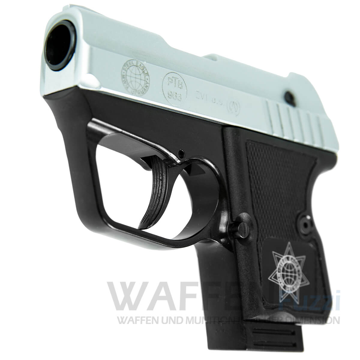 Gillmann-Steel-Eagle-silber Freie Pistole zum Führen mit offenem Lauf Kaliber 9mm PAK