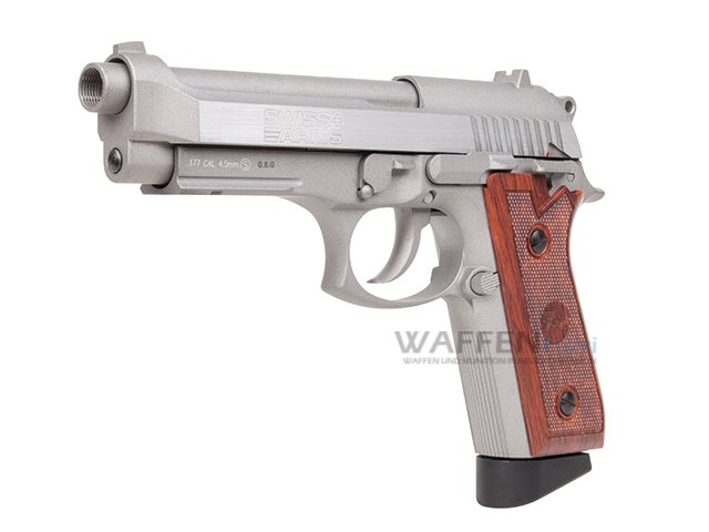 swiss-arms-92-co2-blowback-pistole Vollmetall CO2 Pistole Swiss Arms zerlegbar Kaliber 4,5mm Stahlrundkugel BlowBack