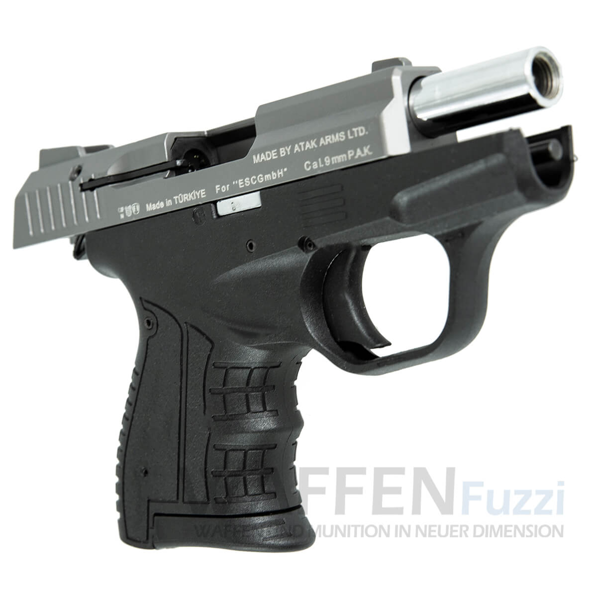 Halbautomatische Zoraki Pistole 906 Titan / Chrom 9mm PAK