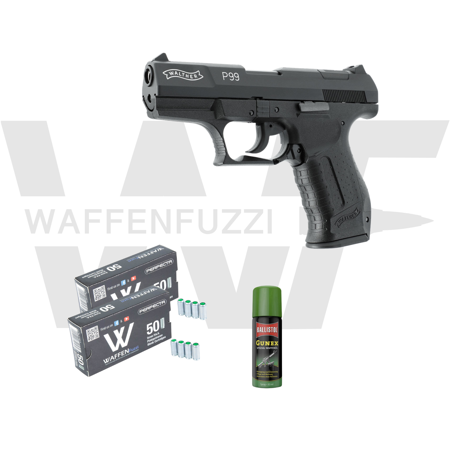 Walther P99 "S" Schreckschuss Set Kaliber 9mm PAK