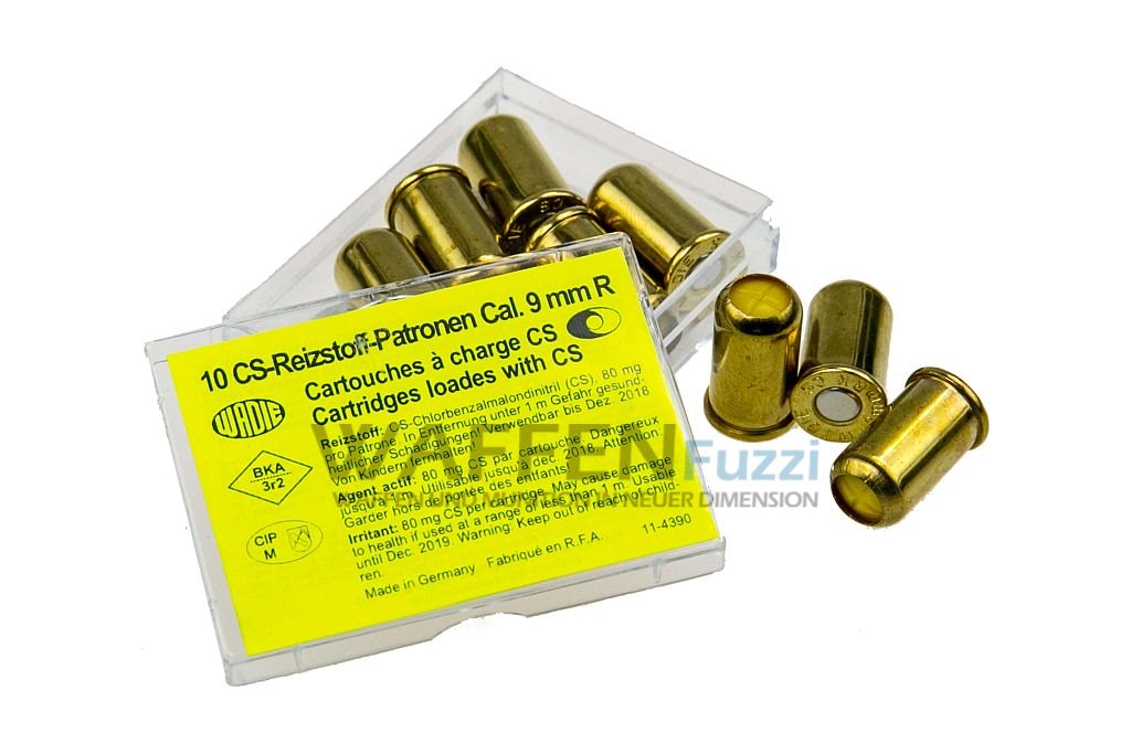 Wadie-CS-Reizgaspatronen-f-r-9mm-Revolver-Schreckschusswaffe Wadie CS Patrone für Schreckschussrevolver Kaliber 9 mm R
