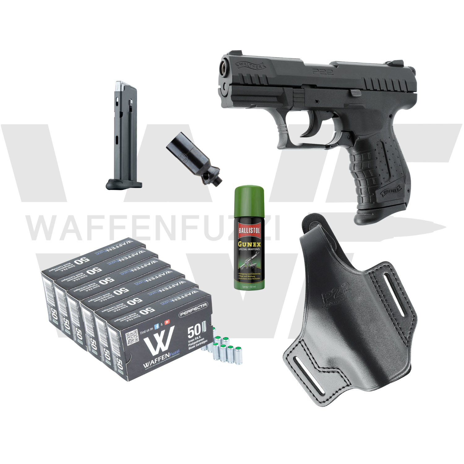 Walther P22 Ready "L" Schreckschuss Set Kaliber 9mm PAK