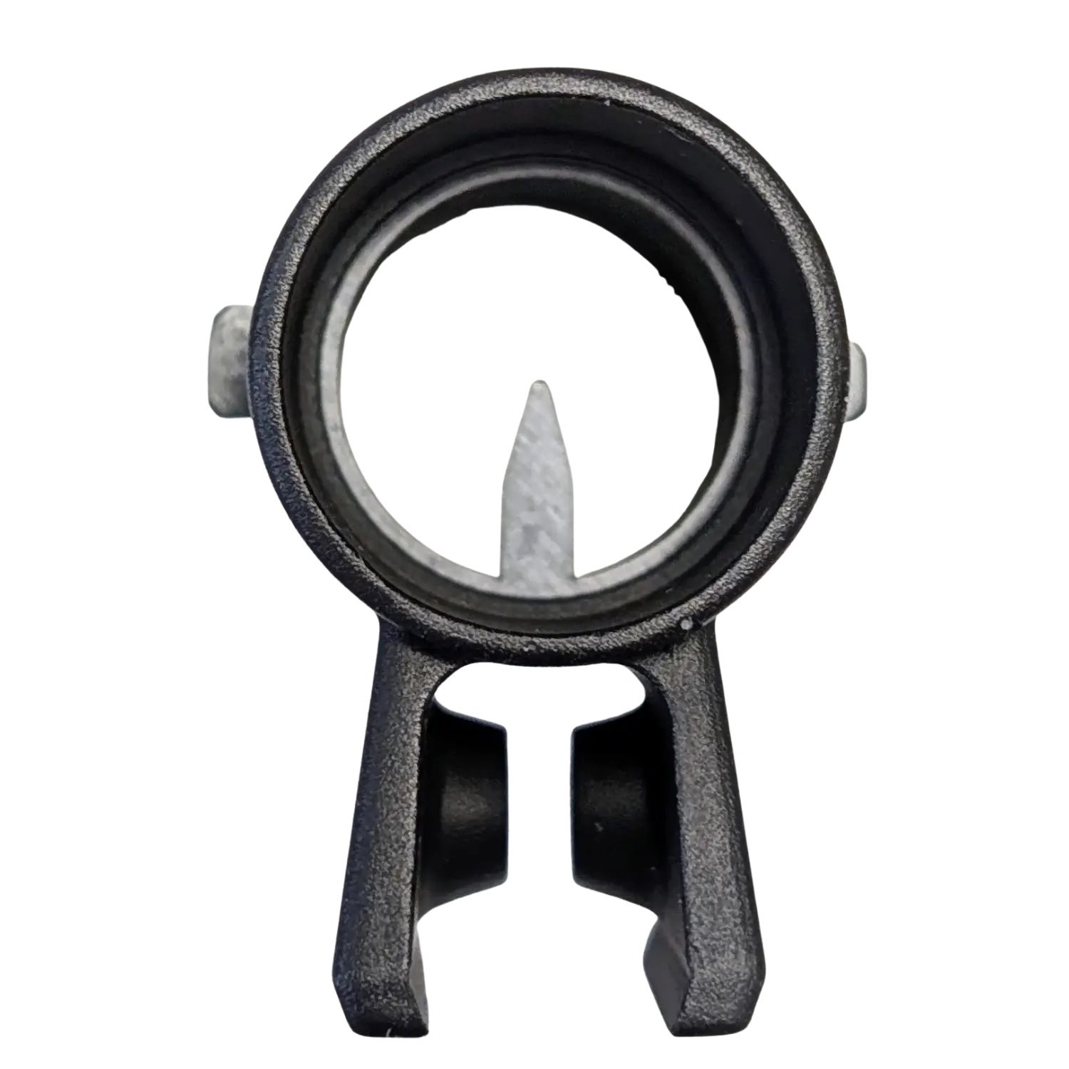 Nahaufnahme des Kornvisiers Diana LG34 Premium EMS mit montiertem Korn und sichtbarer Spitze eines Pfeils