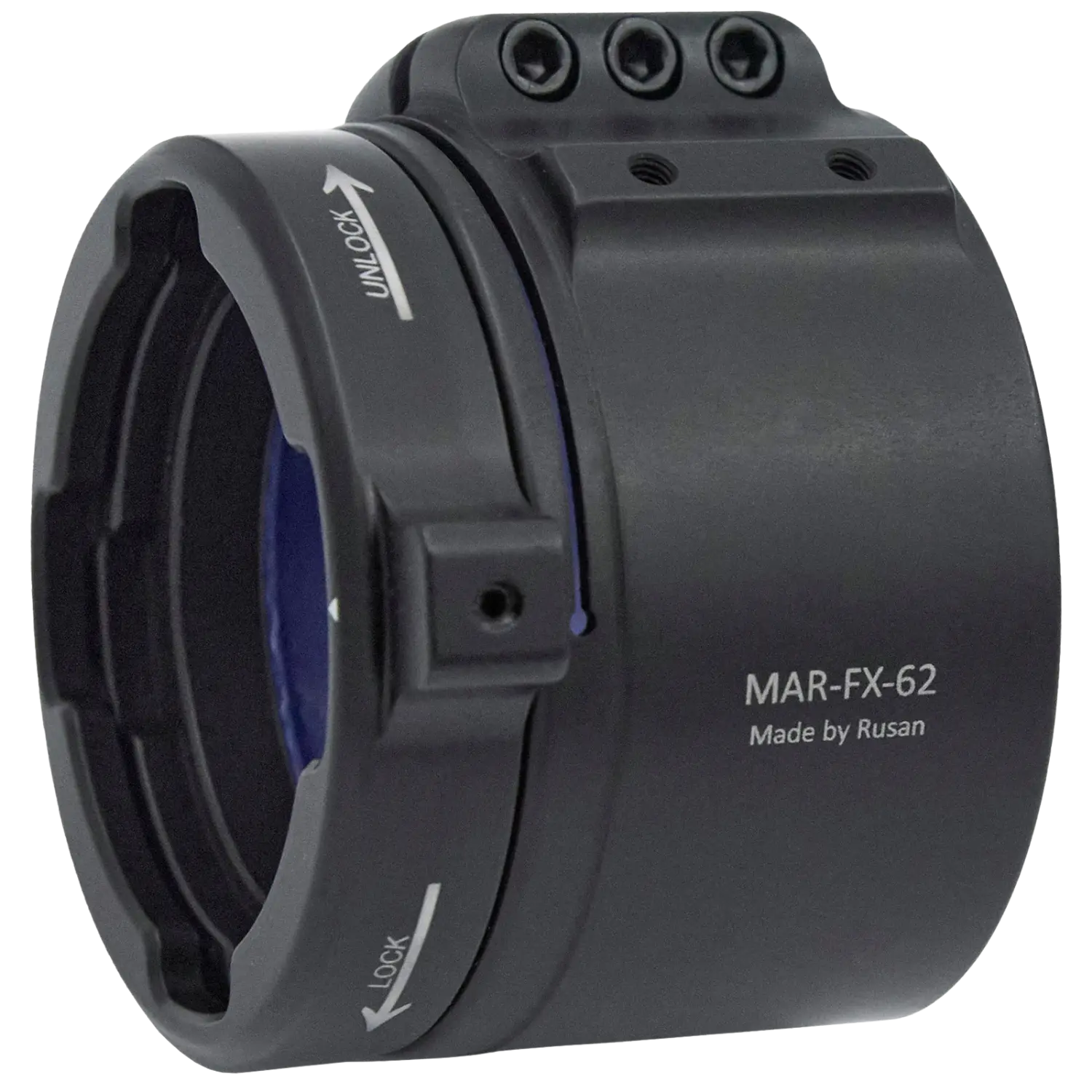 50752572_01 Rusan Modular Adapter/matt schwarz/blaues Glas