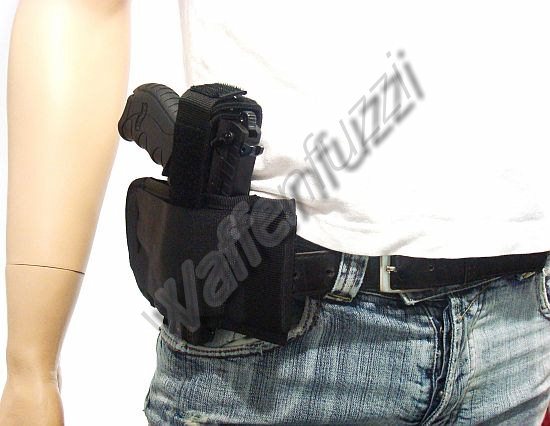fed4d4cab6978fc5cbb902e9e87ee764 Multifunktionales Gürtelholster aus Nylon für mittelgroße Pistolen