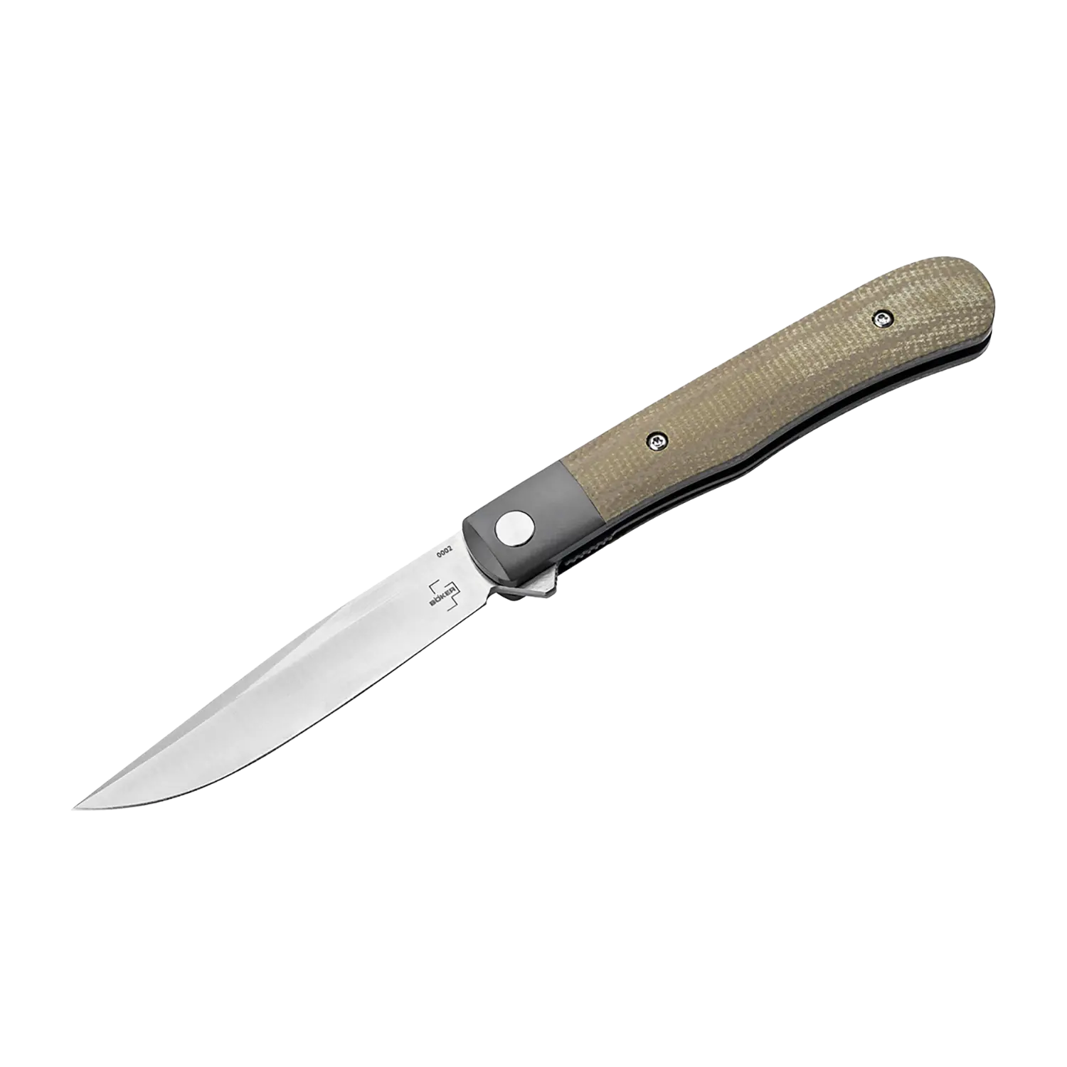 Modern Trapper Uno Taschenmesser mit schlanker, spitzer Klinge und beigem Griff