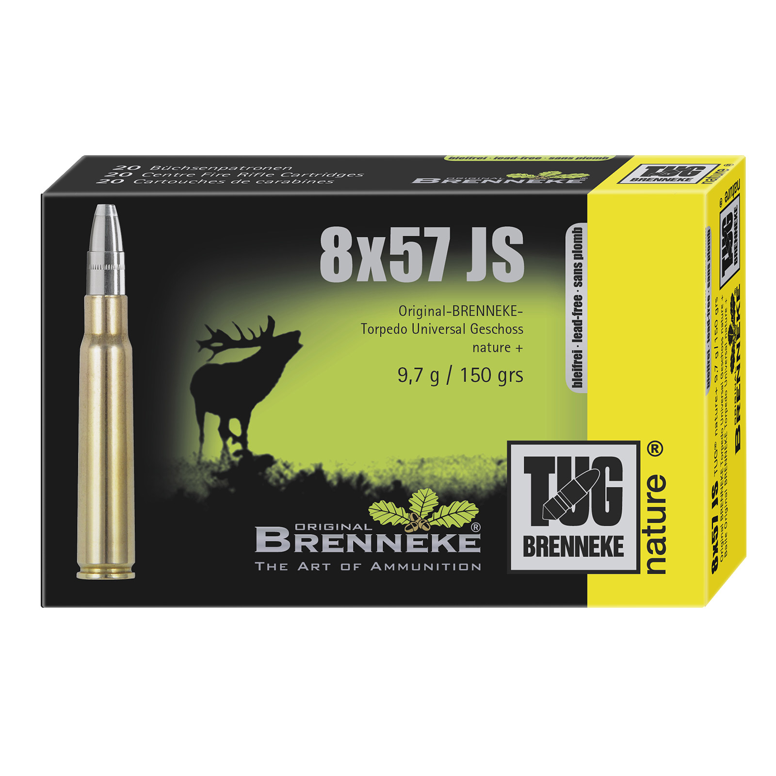 Brenneke 8x57IS TUG Nature+ 20 Schuss 150gr Brenneke 8x57IS TUG Nature+ 20 Schuss 150gr