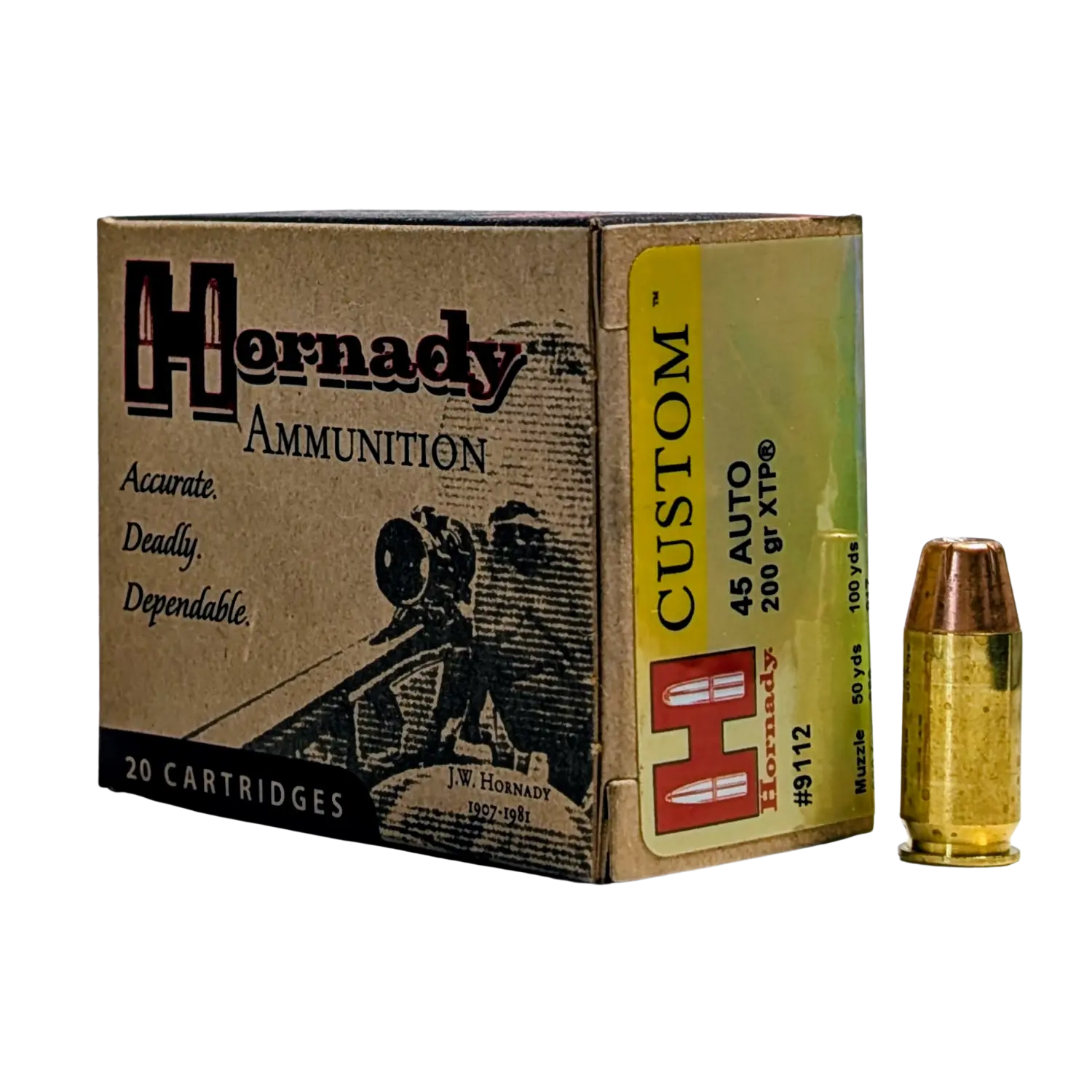 Hornady Custom .45ACP 200gr XTP 20-Schuss