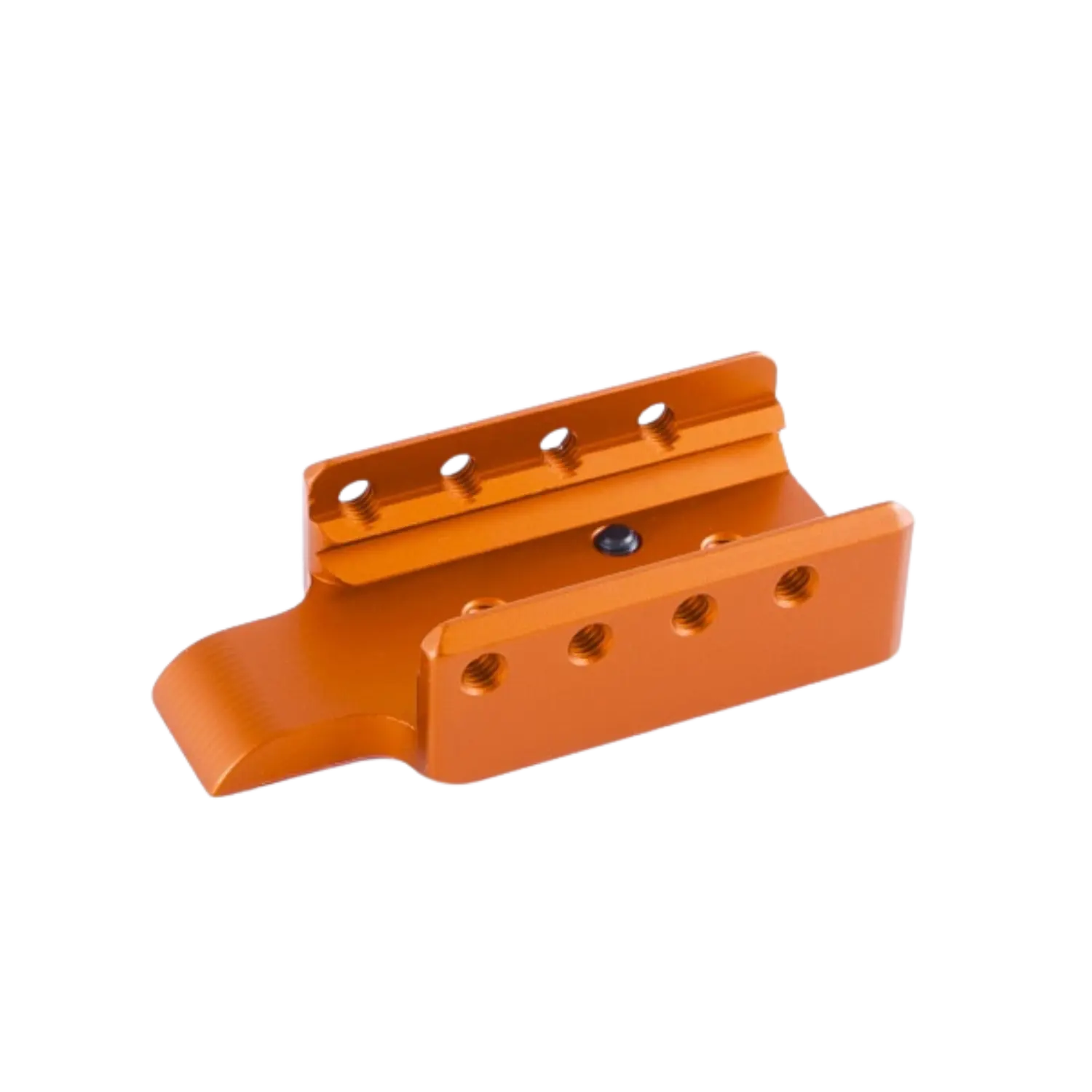 Toni System Aluminium Laufgewicht für Glock I Orange Orangenes Aluminium-Laufgewicht von Toni System für Glock 17 mit mehreren Bohrungen und abgerundeter Kante.