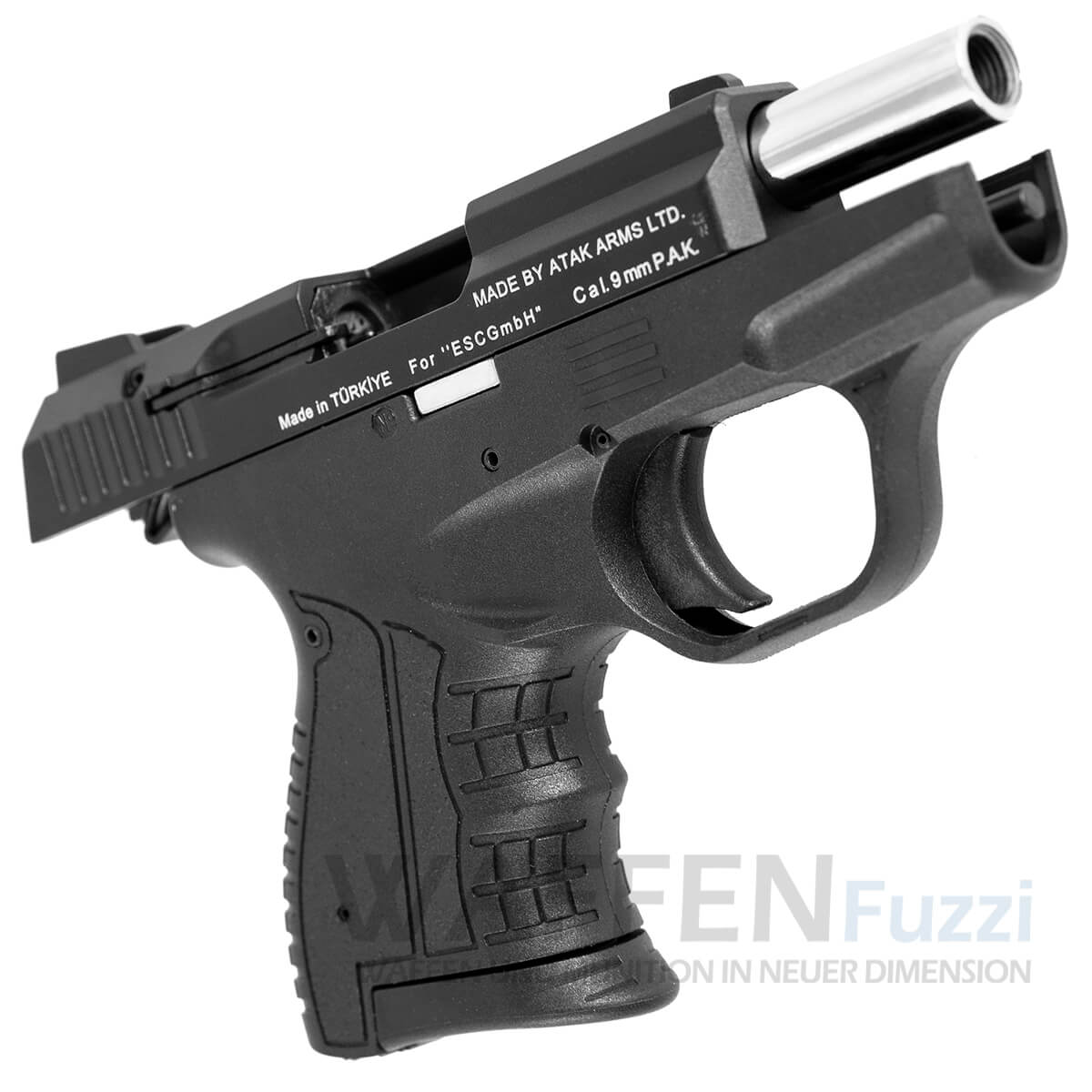 Kleine Taschenpistole Zoraki 906 Brüniert / Chrom 9mm Schreckschuss