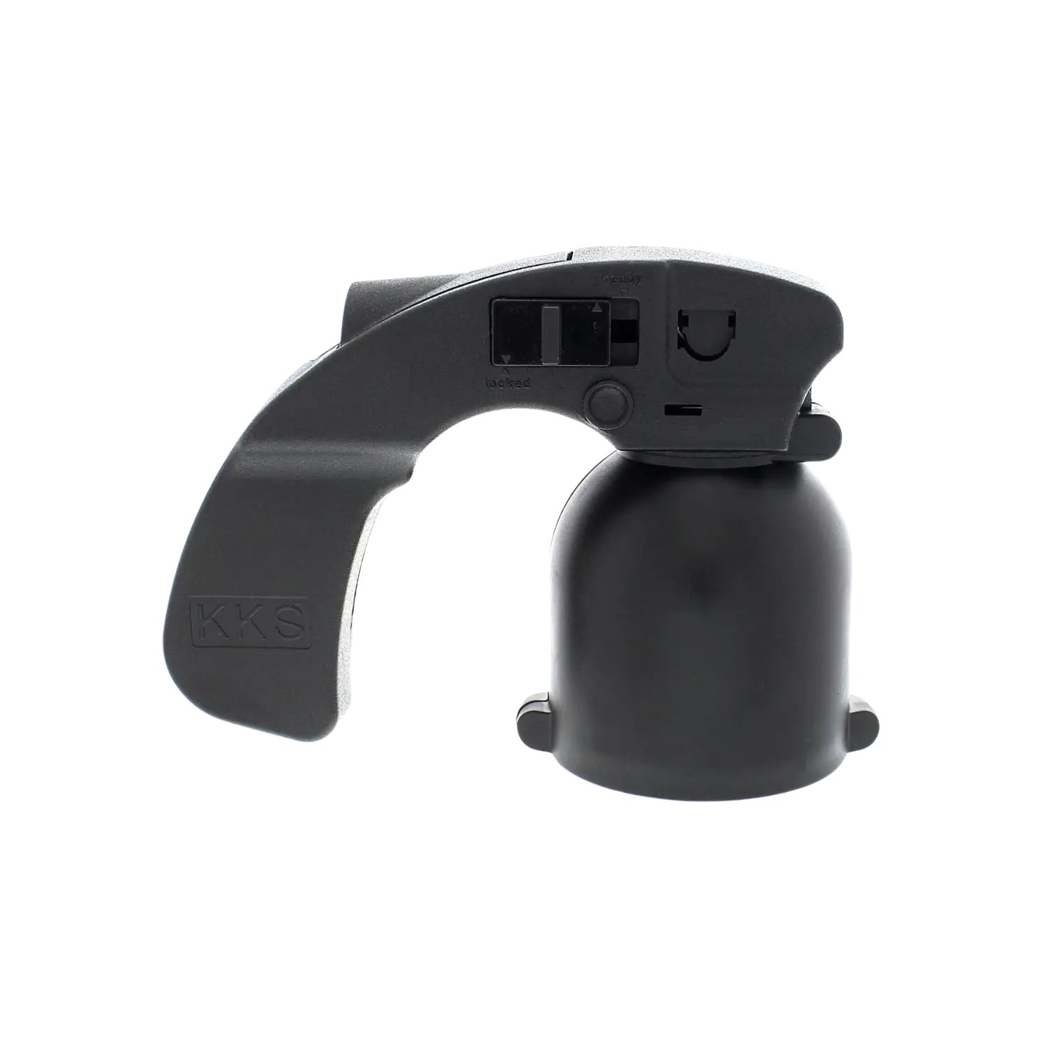 Schwarzer Vesk Spray 400ml mit ergonomischem Griff, entsperrtem Sprühkopf und KKS-Prägung am Griff.