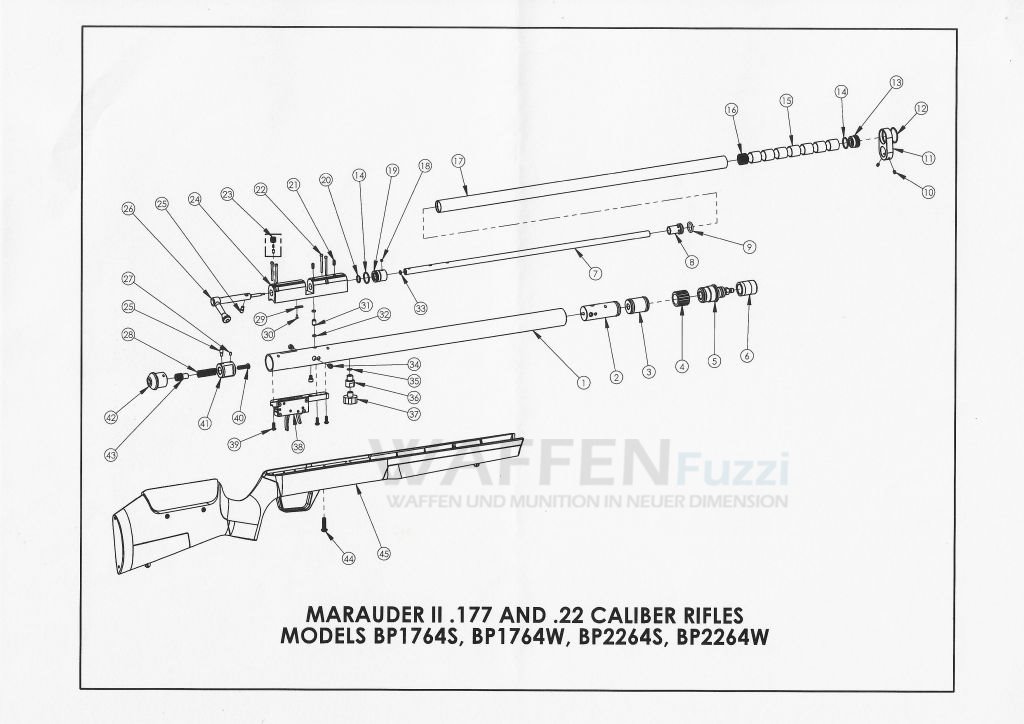 Marauder-ExplosionszeichnungE0rMlPHmzt4lR Dichtungssatz für PCP Marauder Pressluftgewehr