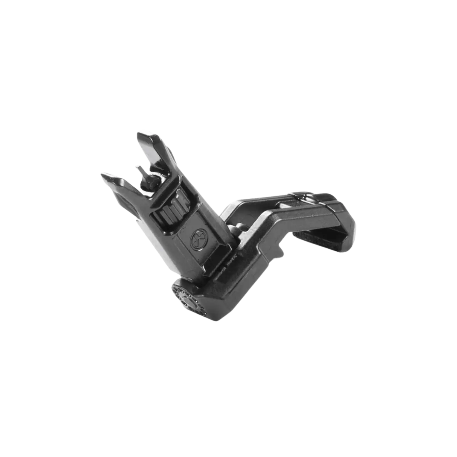 Schwarzes Magpul MBUS Pro Offset Klappvisier für das vordere Korn mit seitlicher Montagebasis