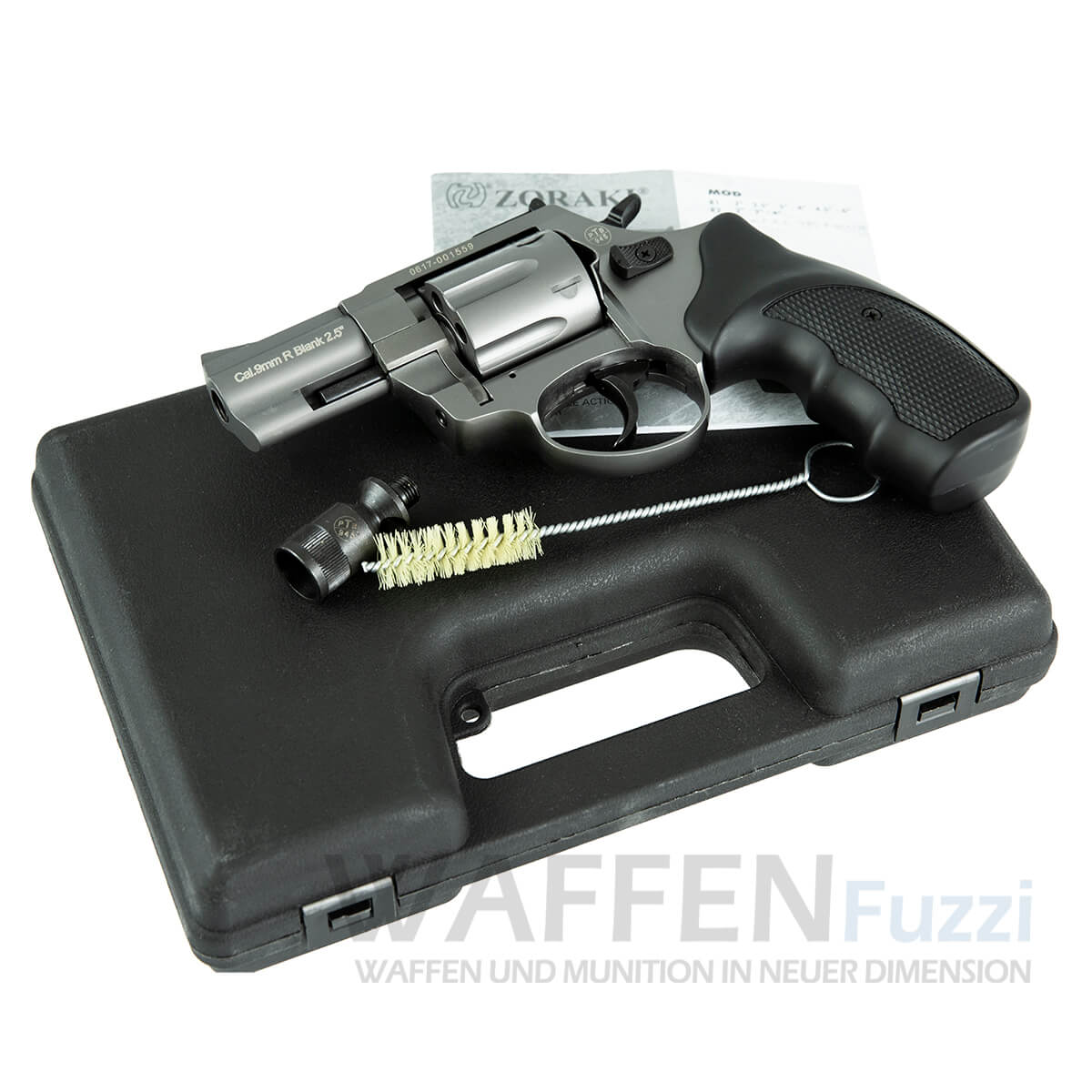 Lieferumfang des Zoraki Revolvers bei Waffenfuzzi Kaliber 9mm R.Knall