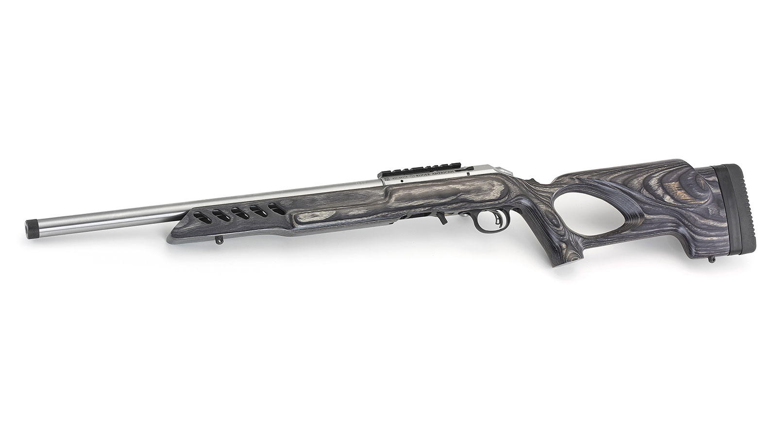 Ruger-American-Rimfire-Target-Thumbhole-stainless American Rimfire Target Lochschaft + Stainless + Gewinde + Weaverbase Kaliber .22lr
