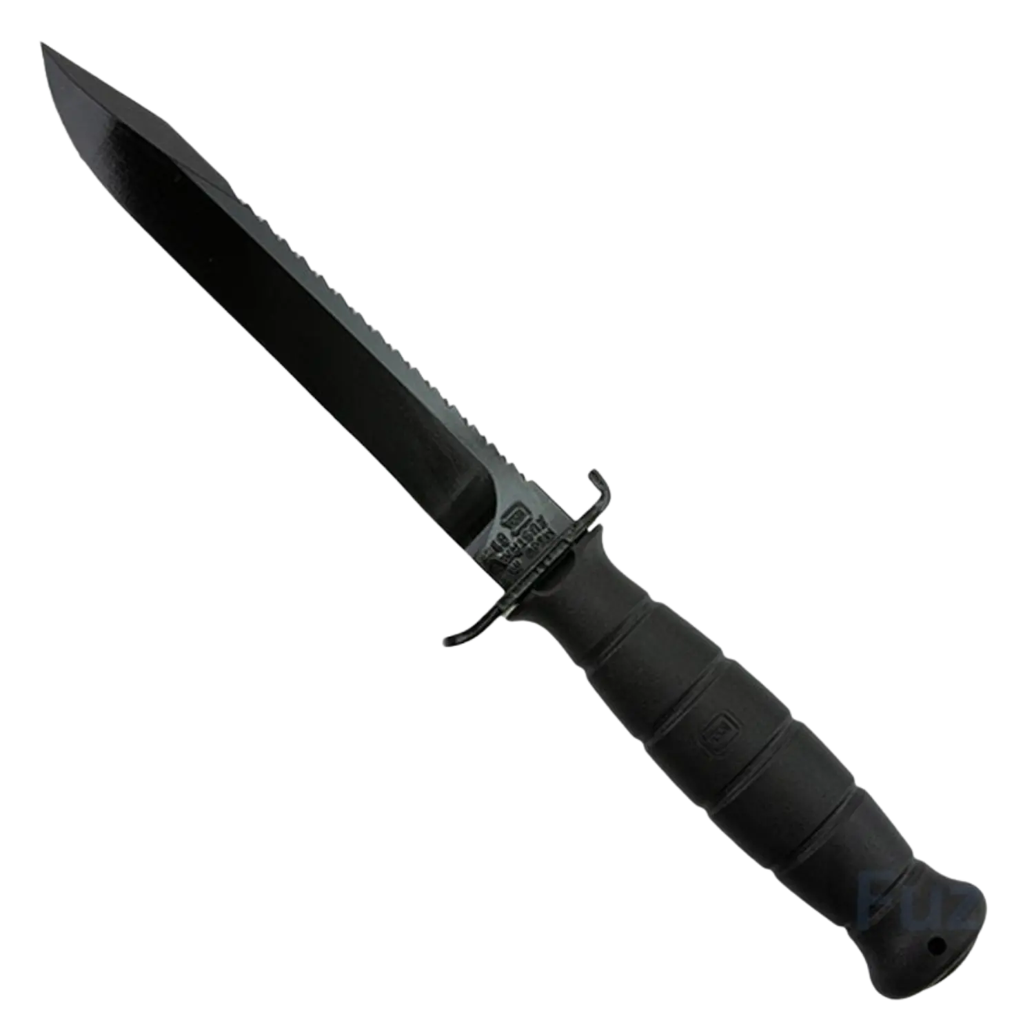 Glock Feldmesser FM81 mit Säge Feldmesser von Glock mit schwarzer Klinge und rutschfestem schwarzen Griff