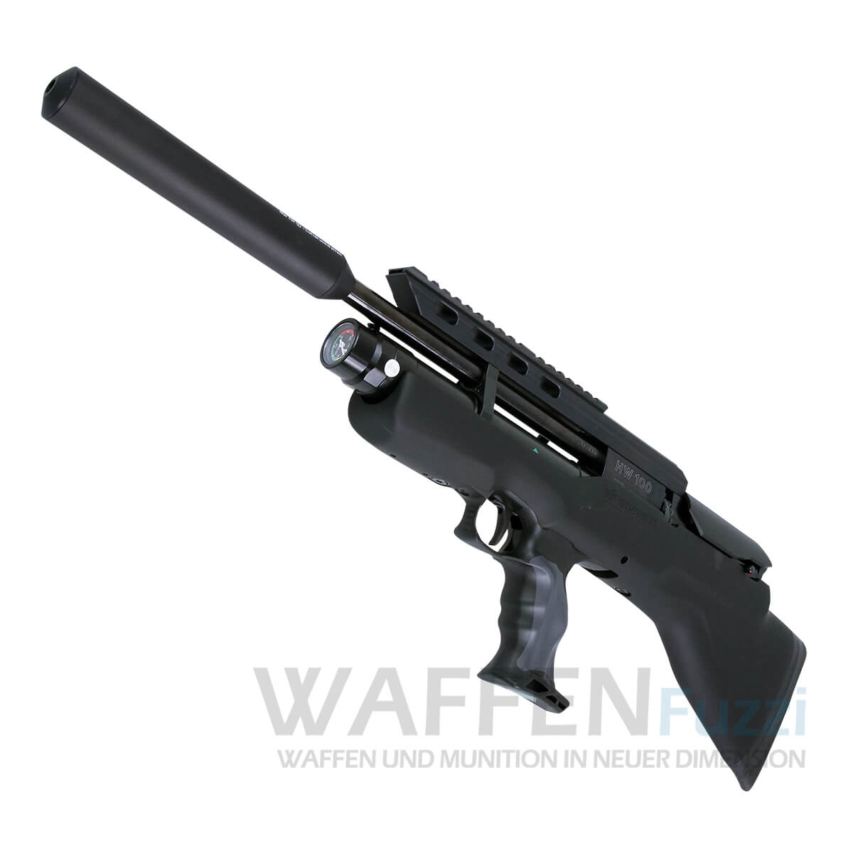_51A8720-Kopie Weihrauch HW 100 BP Pressluftgewehr+Schalldämpfer Quickfill