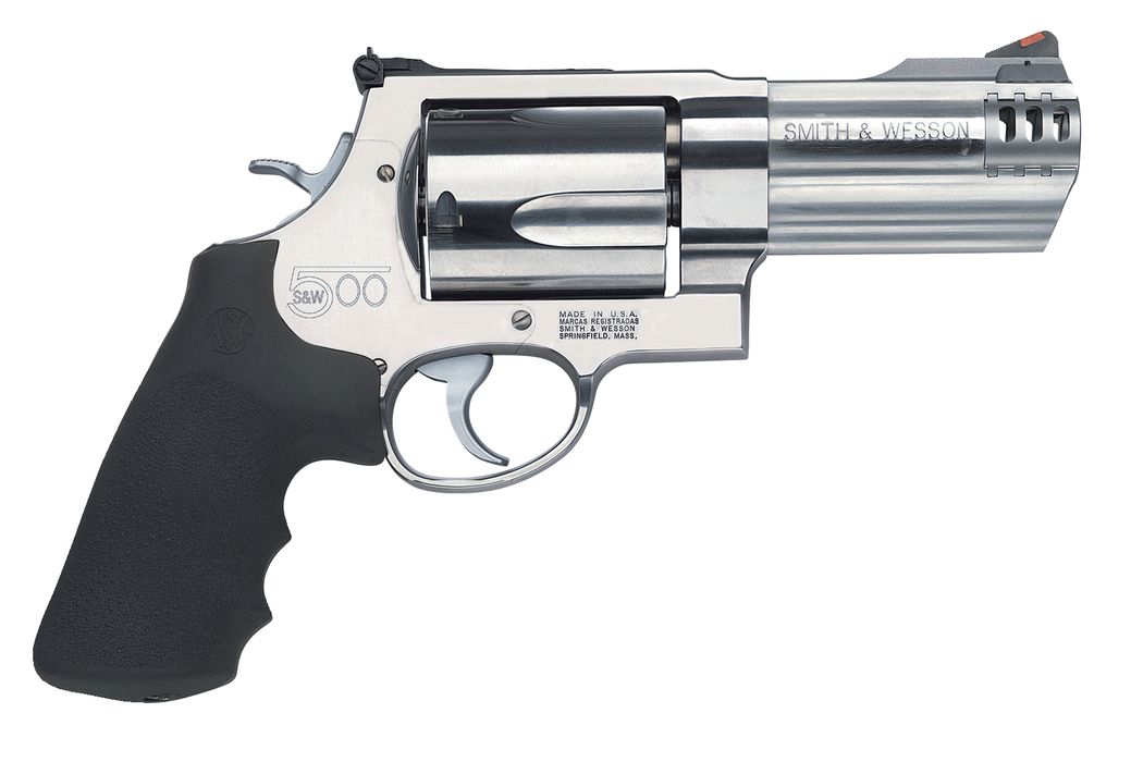 S-W-500-4-Zoll-Kompensator Smith & Wesson Revolver Kaliber .500S&W Mag. Satin Stainless 5 Schuss