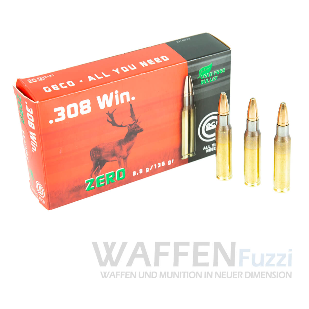 PP2_0955-copy Geco Zero Büchsenpatronen 136gr 20 Schuss Kaliber .308WIN preiswerte Jagdmunition