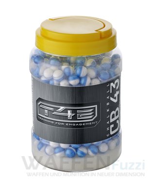 T4E-CB-43 Powderballs mit pinker Kreide gefüllt Kaliber .43