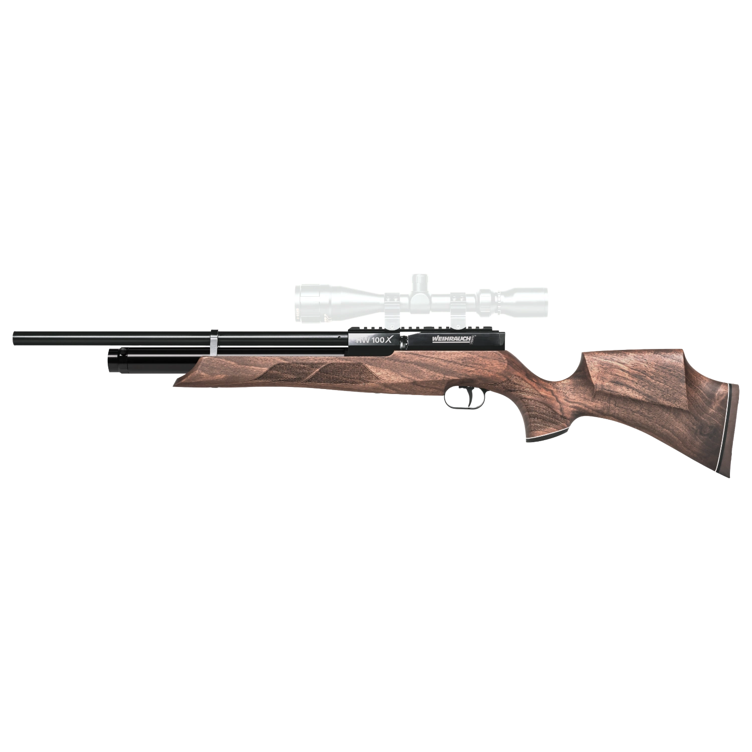 Weihrauch HW 100 X-S Pressluftgewehr Sportschaft in Nussbaumholz F.S.B. Kal. 4,5mm - Lang