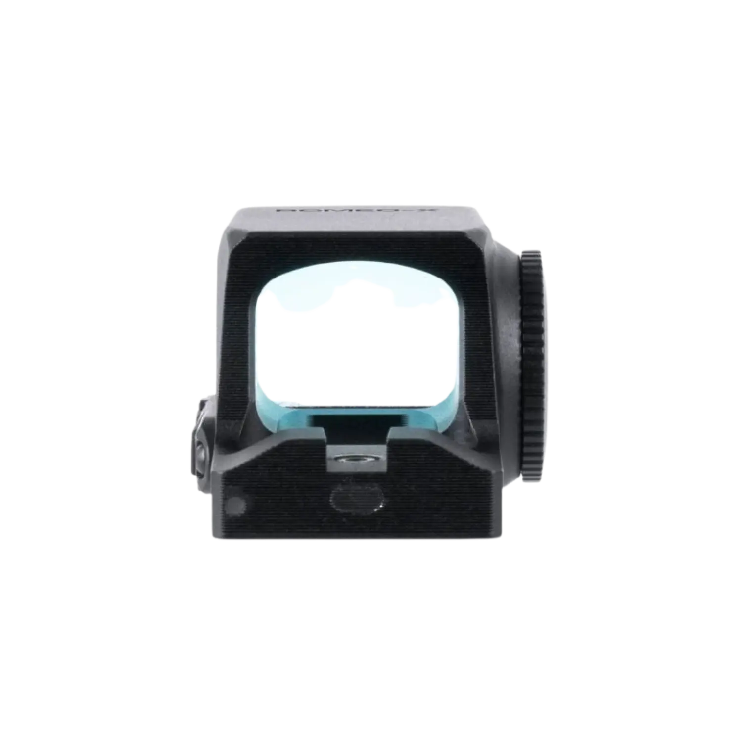 Schwarzes Sig Sauer Romeo X Pro Red Dot mit rechteckigem Sichtfenster.