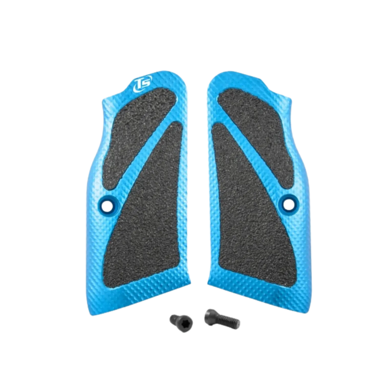 Toni System X3D Long Grips Griffschalen für Tanfoglio Large Frame in Blau mit schwarzer rutschfester Oberfläche und zwei Befestigungsschrauben